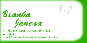 bianka jancsa business card